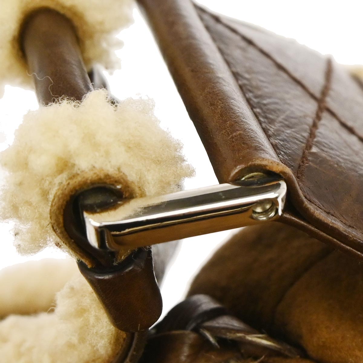 Christian Dior Brown Mouton Flight Handbag