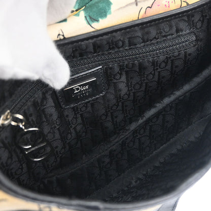 Christian Dior Beige Canvas John Galliano Saddle Handbag