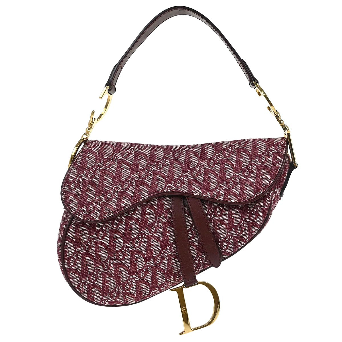 Christian Dior Bordeaux Trotter Saddle Handbag
