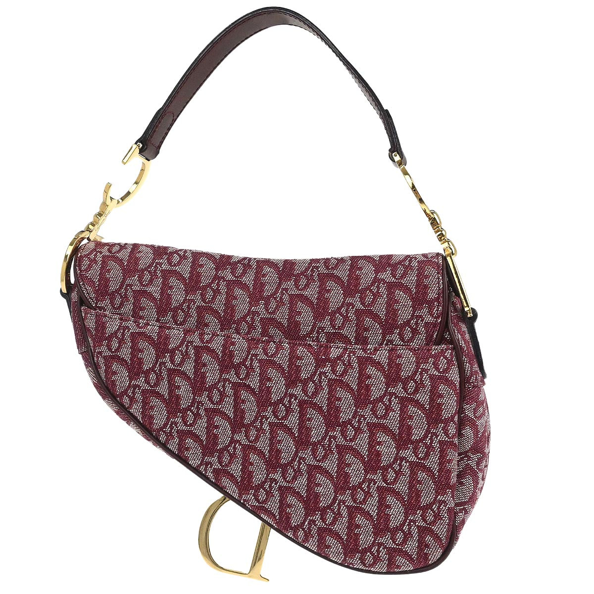 Christian Dior Bordeaux Trotter Saddle Handbag