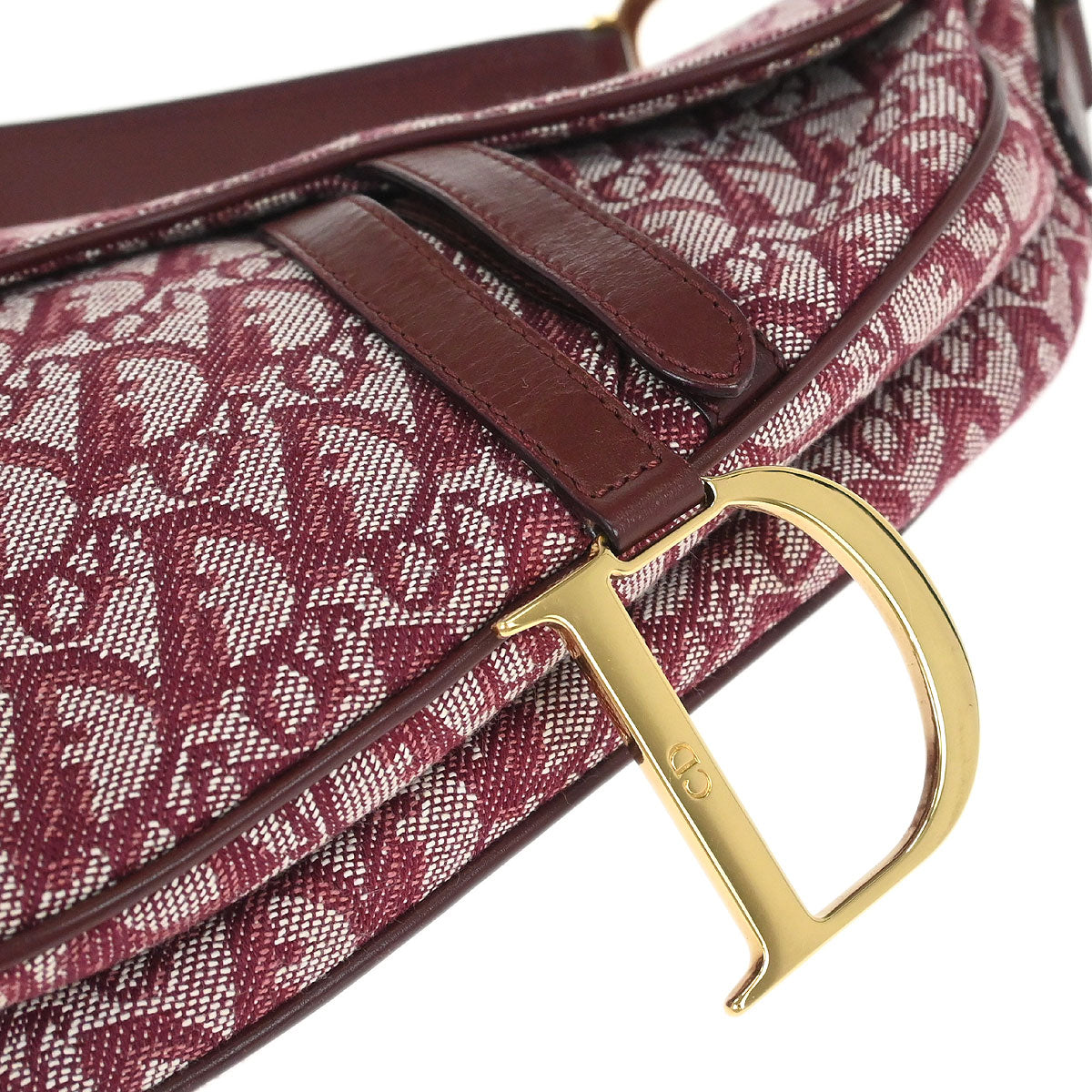 Christian Dior Bordeaux Trotter Saddle Handbag