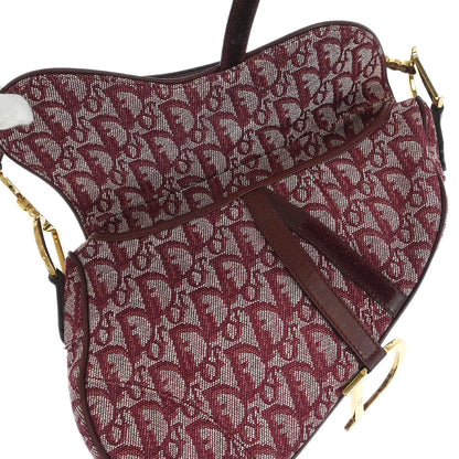 Christian Dior Bordeaux Trotter Saddle Handbag