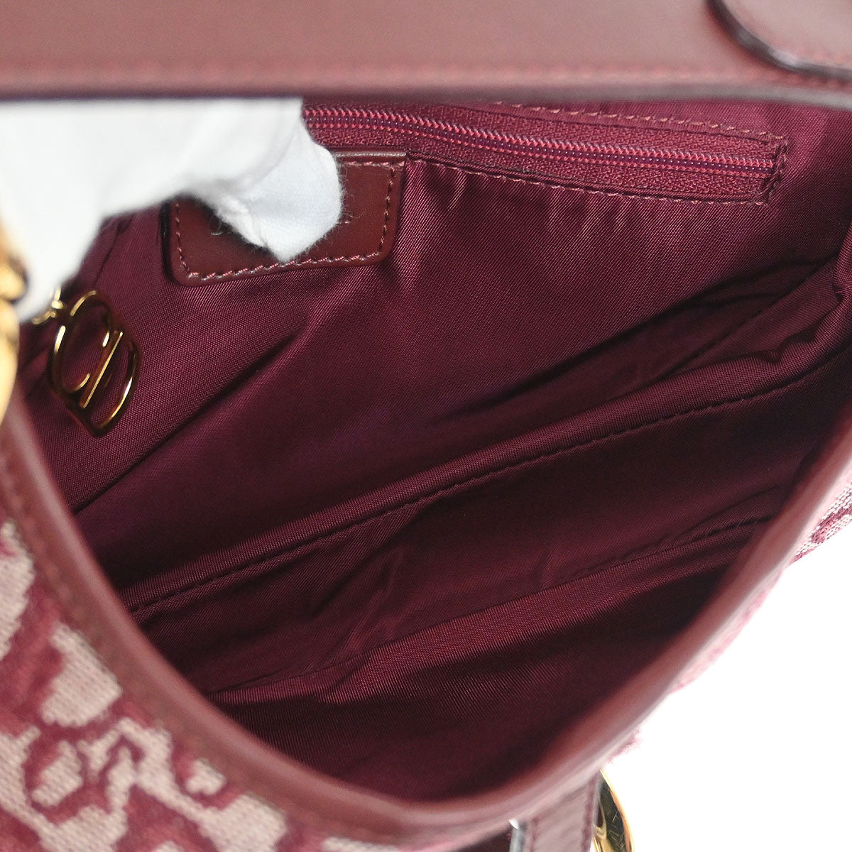 Christian Dior Bordeaux Trotter Saddle Handbag