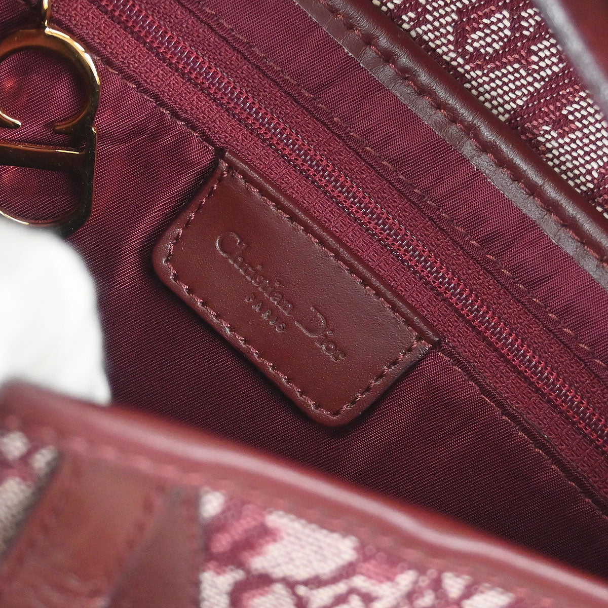 Christian Dior Bordeaux Trotter Saddle Handbag