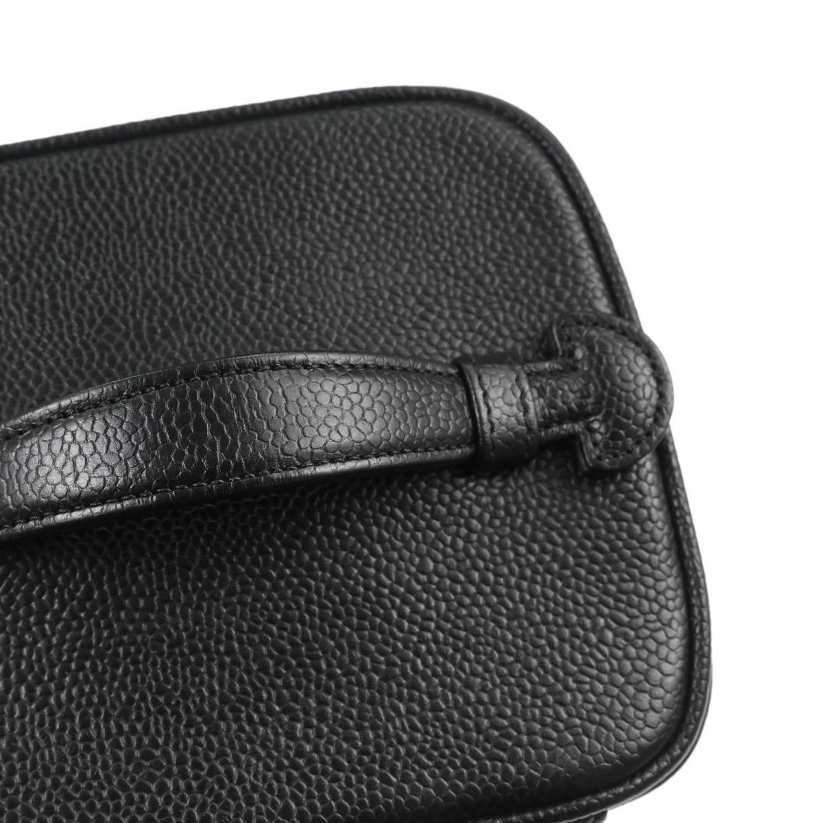 Chanel 2000-2002 Black Caviar Skin Timeless Vanity Handbag