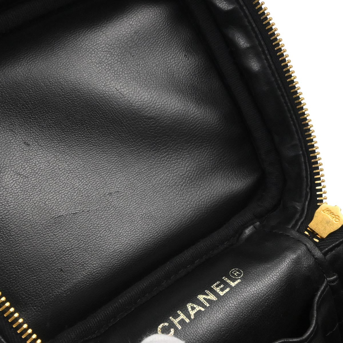Chanel 2002-2003 Black Caviar Skin Timeless Vanity Handbag