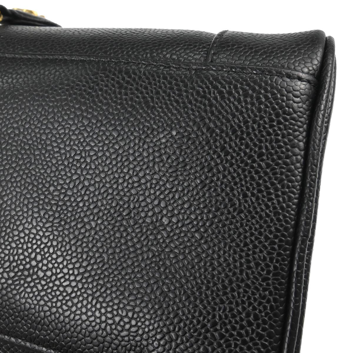 Chanel 2002-2003 Black Caviar Skin Timeless Vanity Handbag