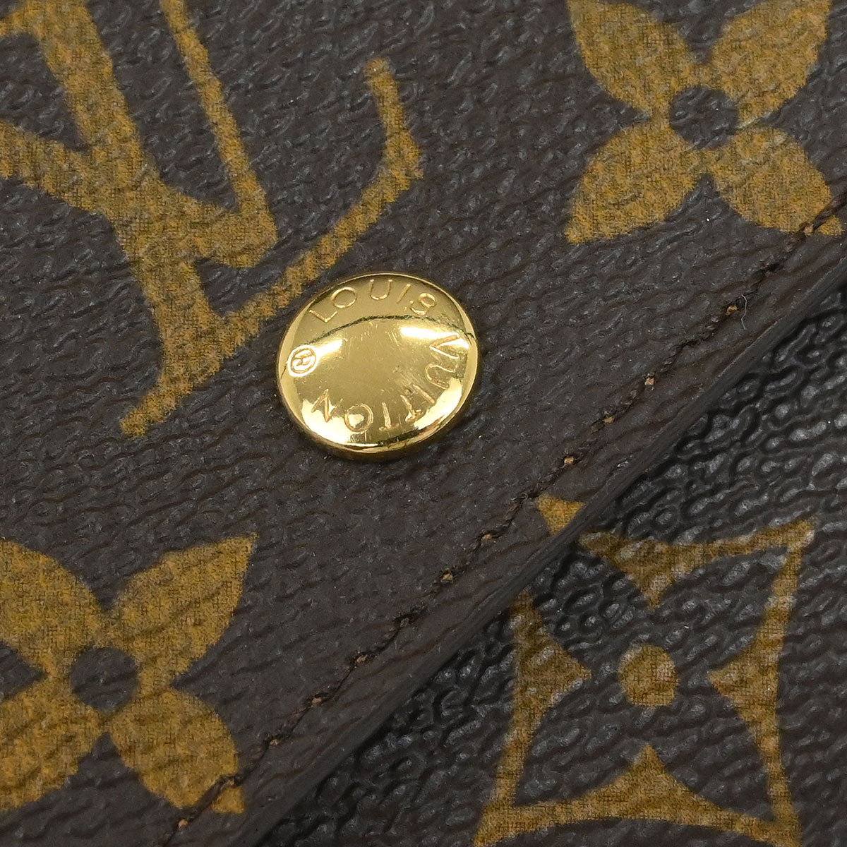 Louis Vuitton Monogram Porte Monnaie Plat Coin Case Wallet M61930