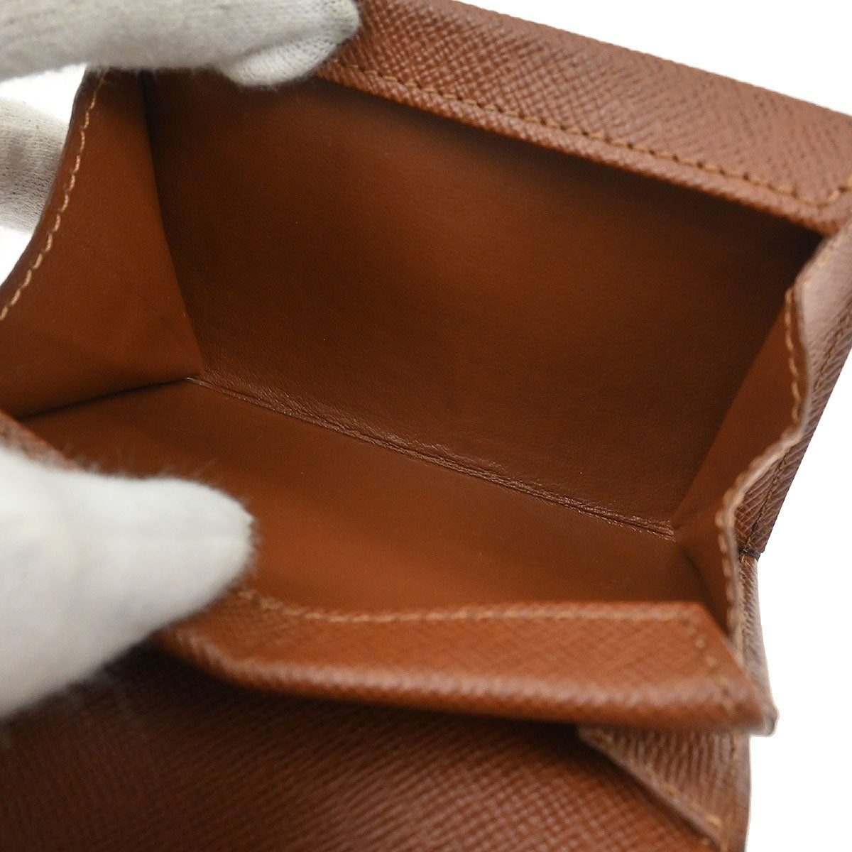 Louis Vuitton Monogram Porte Monnaie Plat Coin Case Wallet M61930