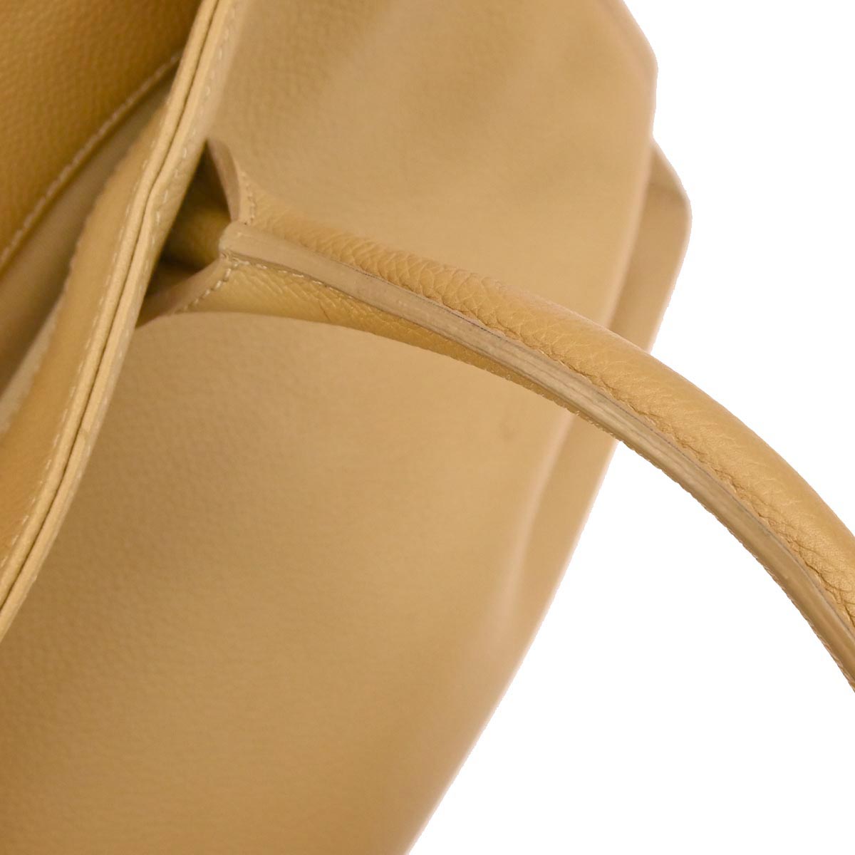 Chanel Beige Calfskin Executive Cerf Tote Bag 2way Shoulder Handbag