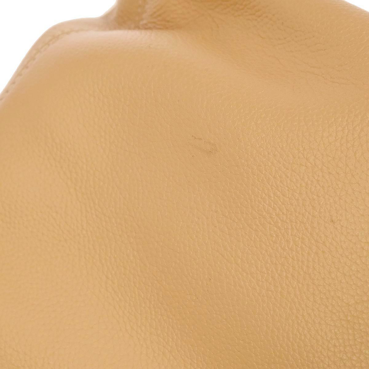 Chanel Beige Calfskin Executive Cerf Tote Bag 2way Shoulder Handbag