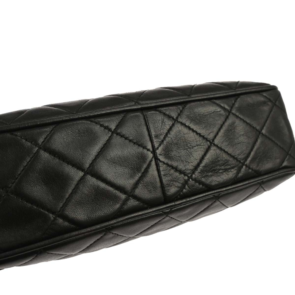 Chanel Black Lambskin Camera Bag Small