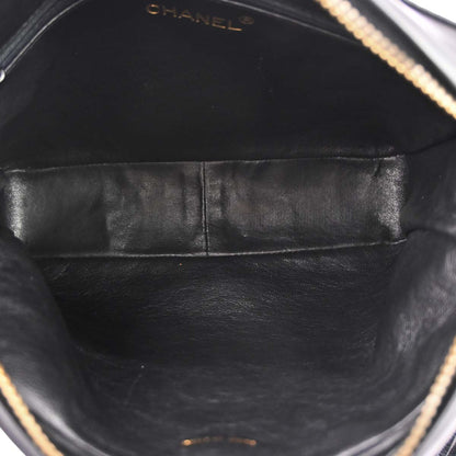 Chanel Black Lambskin Camera Bag Small
