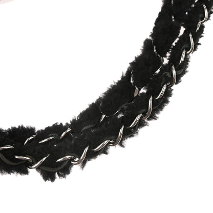 Chanel 2005-2006 Black Mouton Choco Bar Tote Handbag