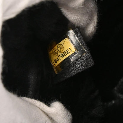 Chanel 2005-2006 Black Mouton Choco Bar Tote Handbag