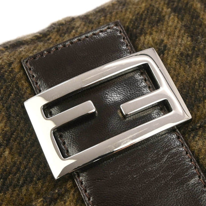 Fendi Brown Cashmere Zucca Baguette Handbag