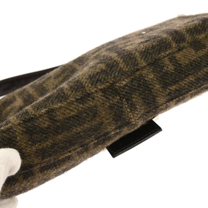 Fendi Brown Cashmere Zucca Baguette Handbag