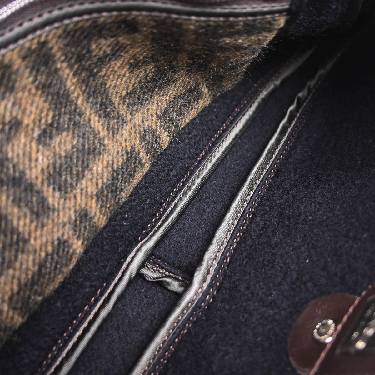 Fendi Brown Cashmere Zucca Baguette Handbag