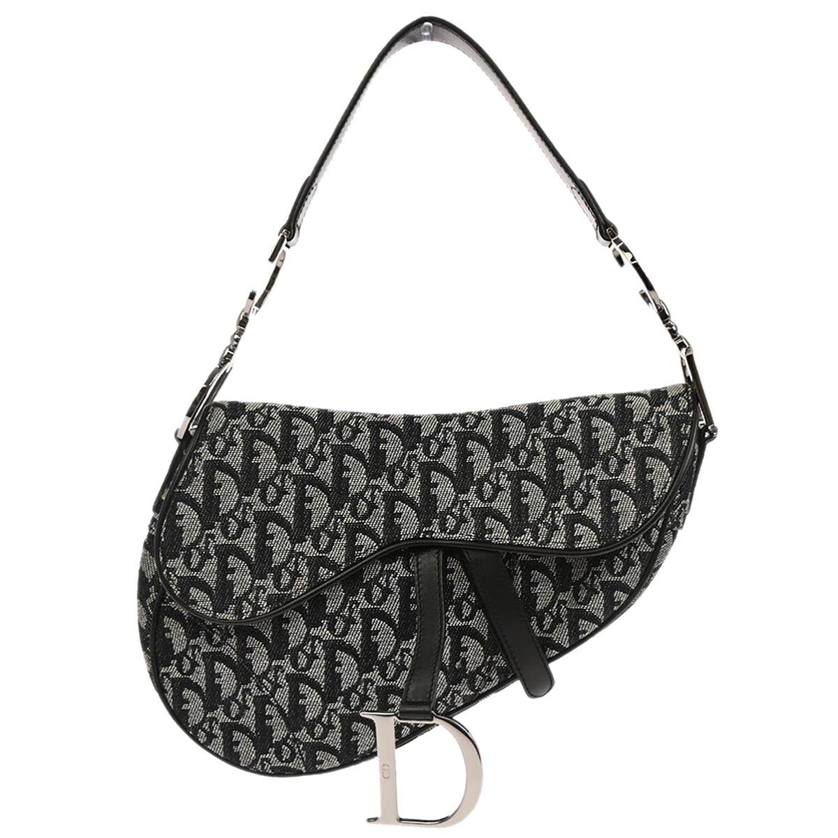 Christian Dior Black Trotter Saddle Handbag