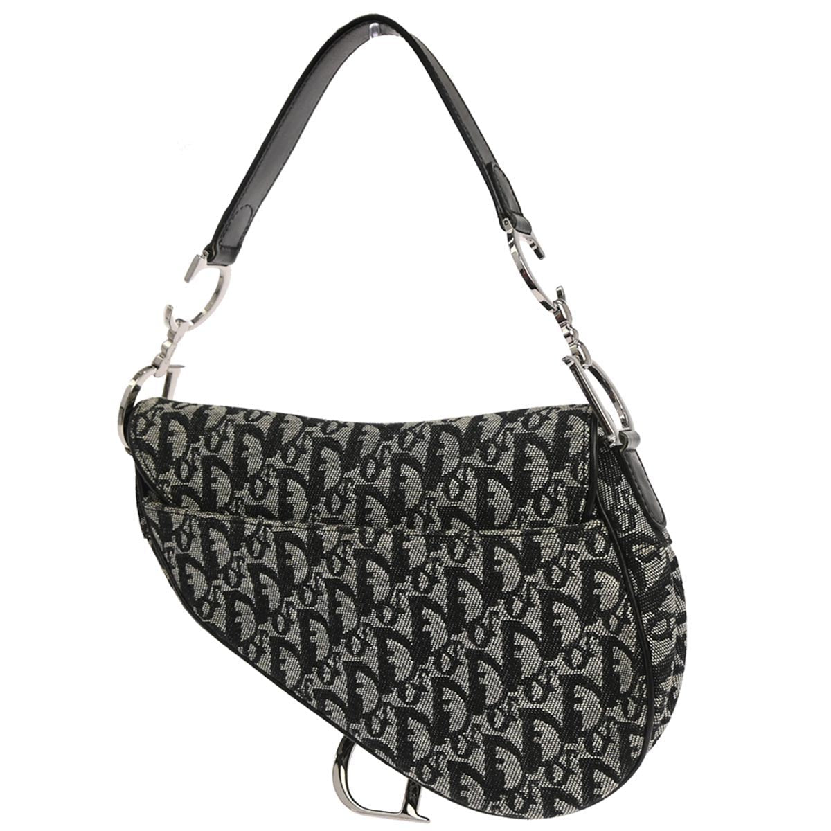 Christian Dior Black Trotter Saddle Handbag