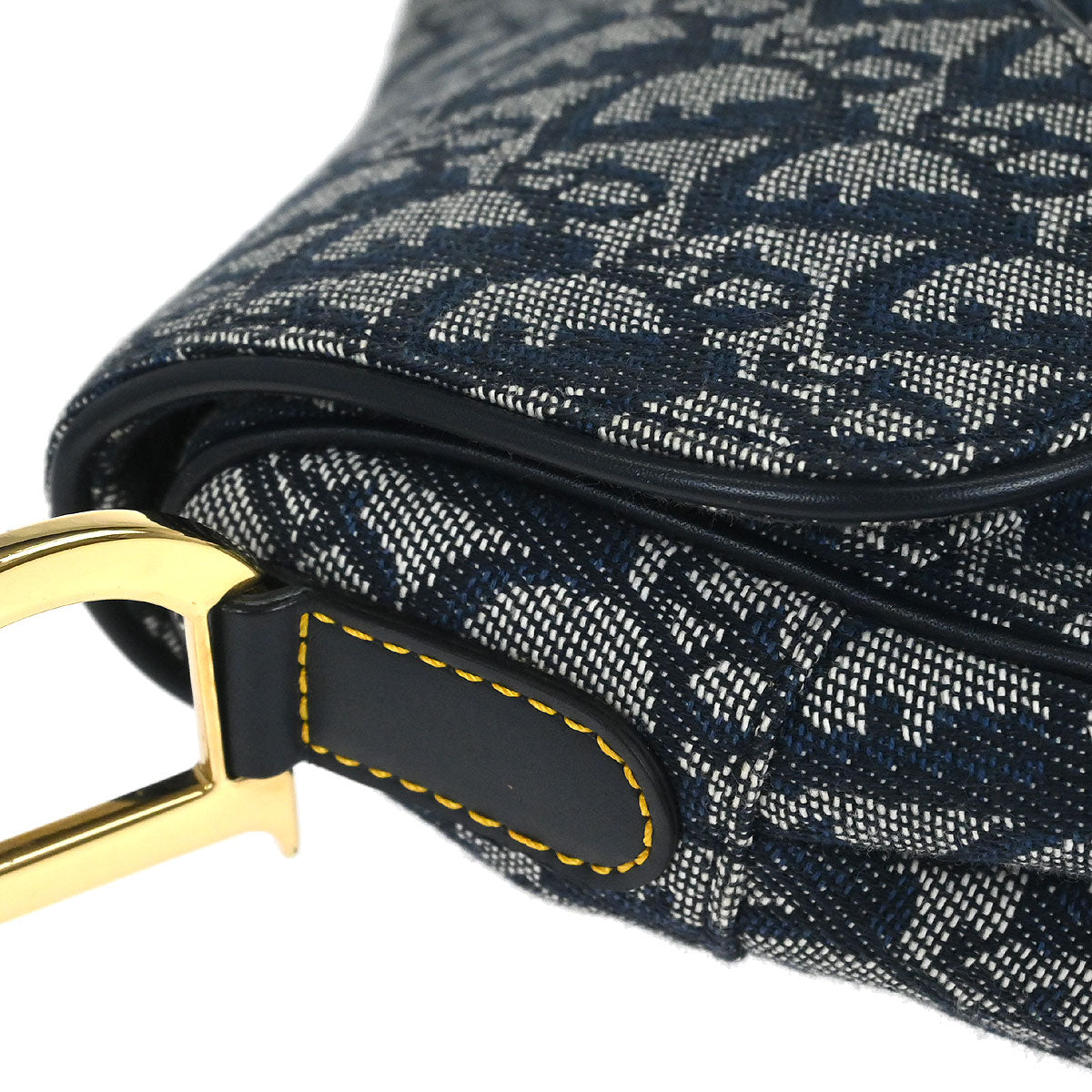 Christian Dior Navy Trotter Double Saddle Handbag