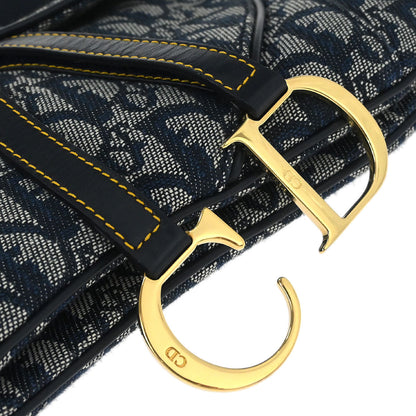 Christian Dior Navy Trotter Double Saddle Handbag