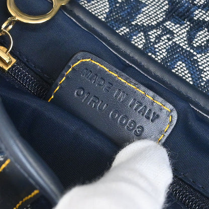 Christian Dior Navy Trotter Double Saddle Handbag
