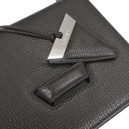 Loewe Dark Brown Leather Barcelona 2way Shoulder Handbag