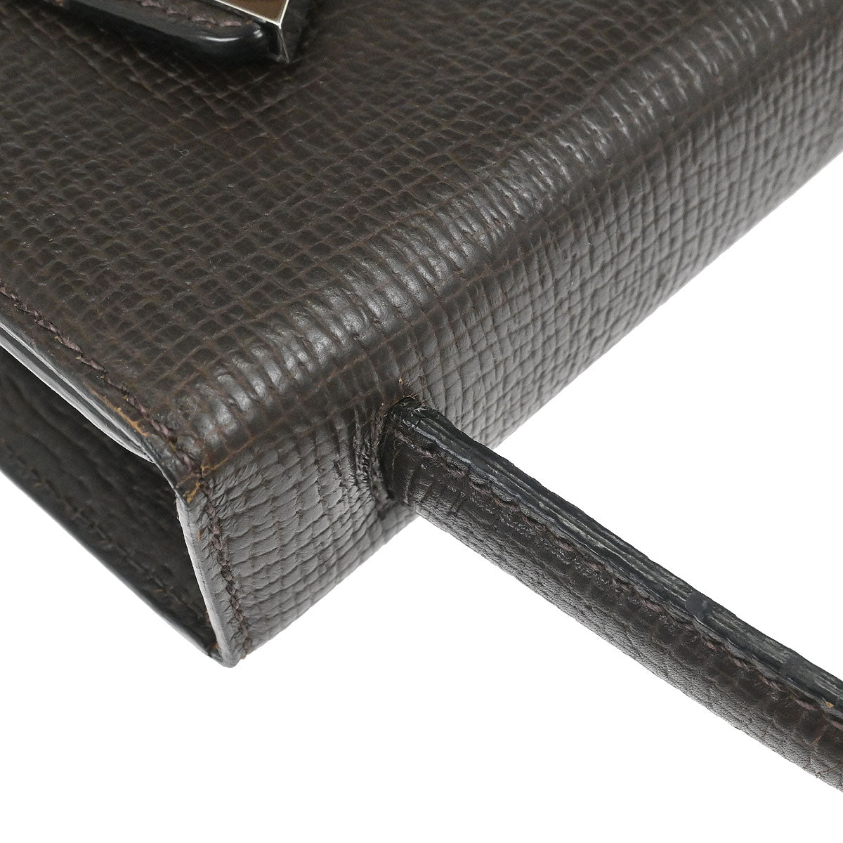 Loewe Dark Brown Leather Barcelona 2way Shoulder Handbag