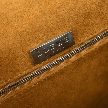 Loewe Dark Brown Leather Barcelona 2way Shoulder Handbag