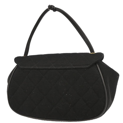 Chanel Black Cotton Mademoiselle Lock Handbag
