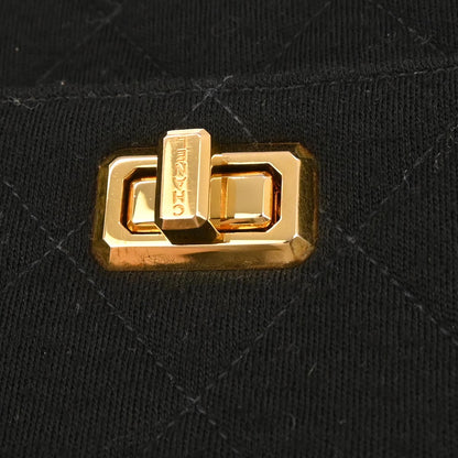 Chanel Black Cotton Mademoiselle Lock Handbag