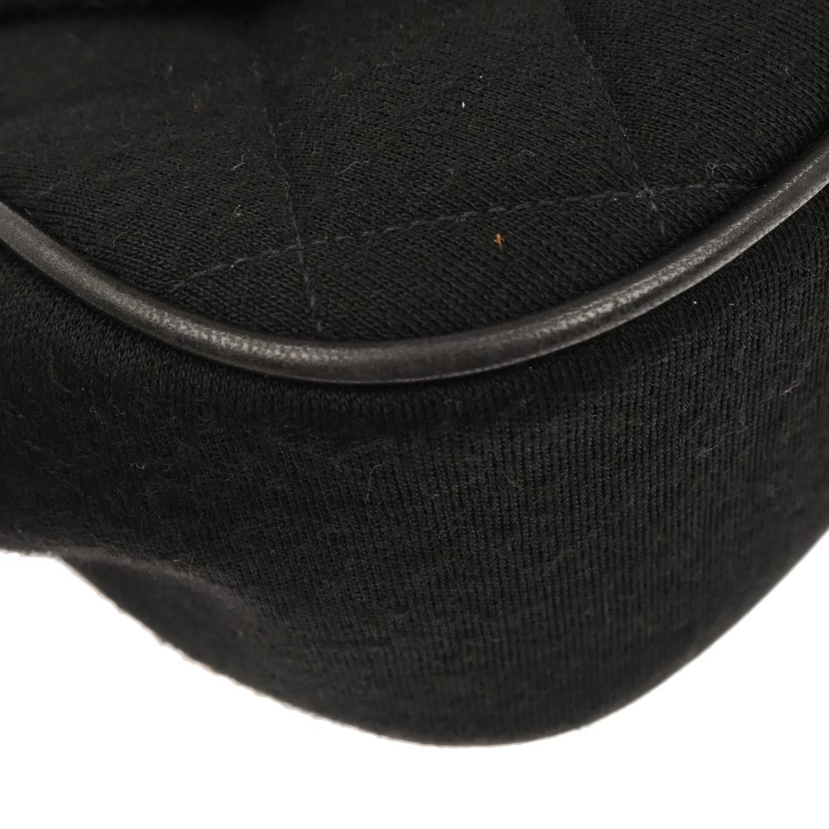 Chanel Black Cotton Mademoiselle Lock Handbag