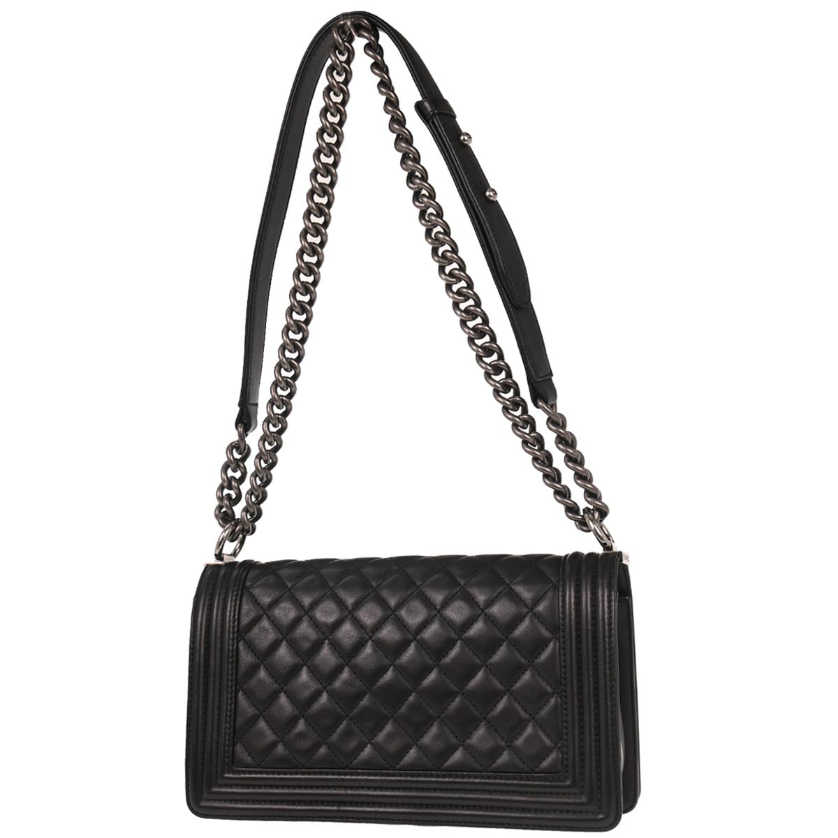 Boy Chanel 2017 Black Lambskin Medium Shoulder Bag
