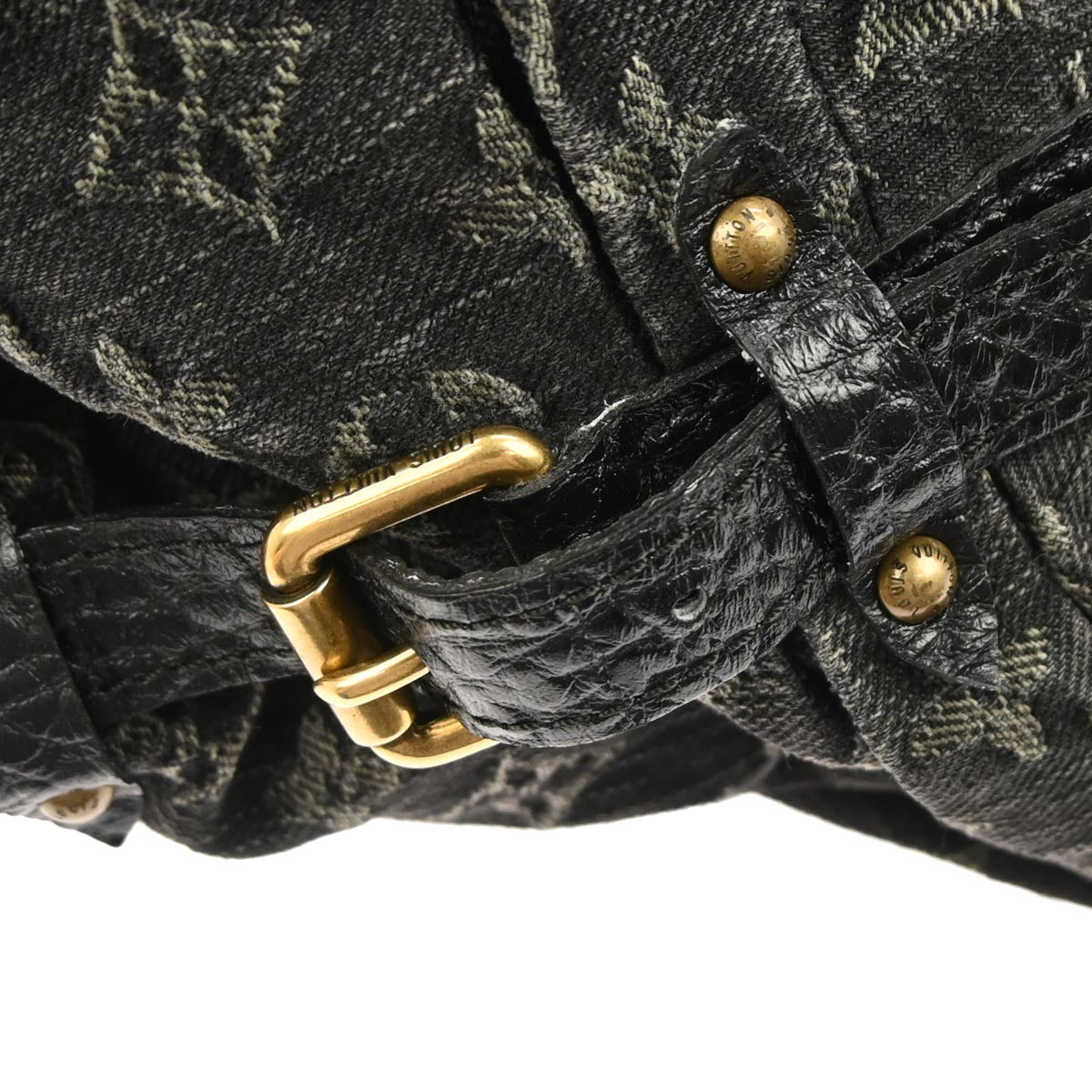 Louis Vuitton Black Monogram Denim XS Shoulder Bag M95608