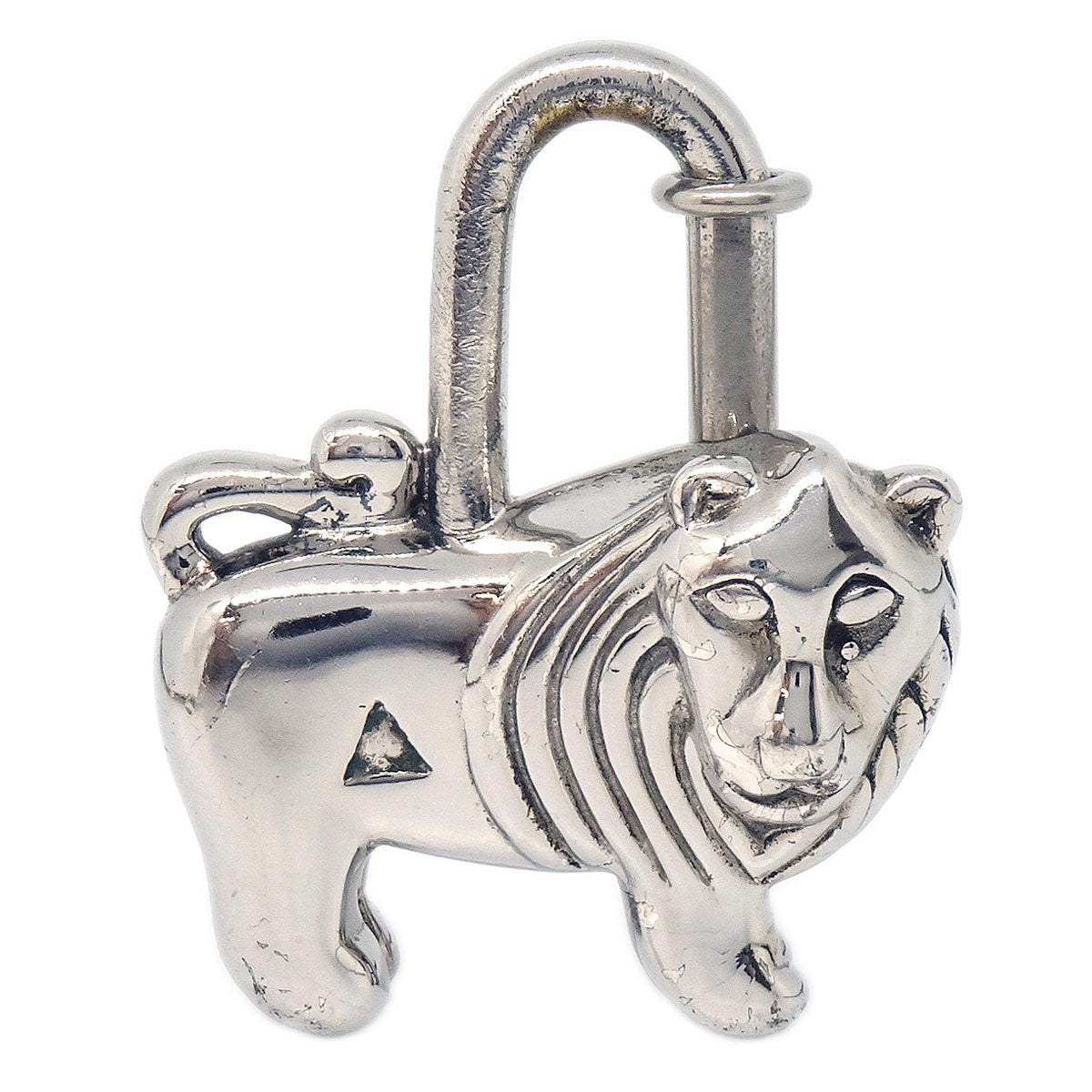 Hermes I'Afrique Lion 1997 Cadena Silver Small Good