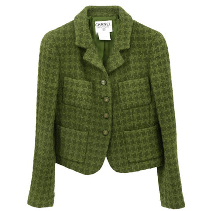 Chanel 1995 Single Breasted Jacket Green #38