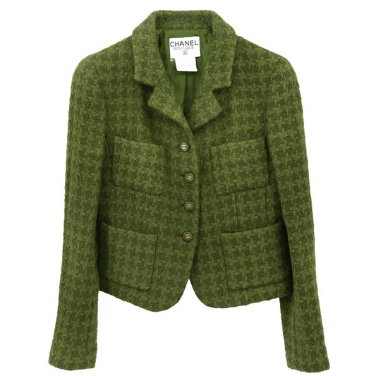 Chanel 1995 Single Breasted Jacket Green #38