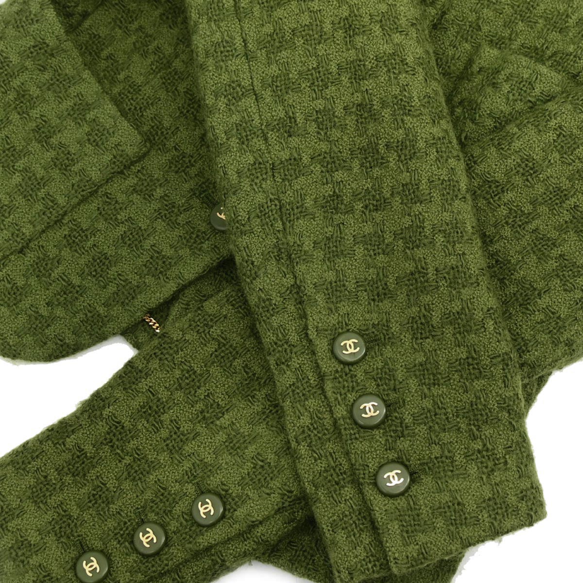Chanel 1995 Single Breasted Jacket Green #38