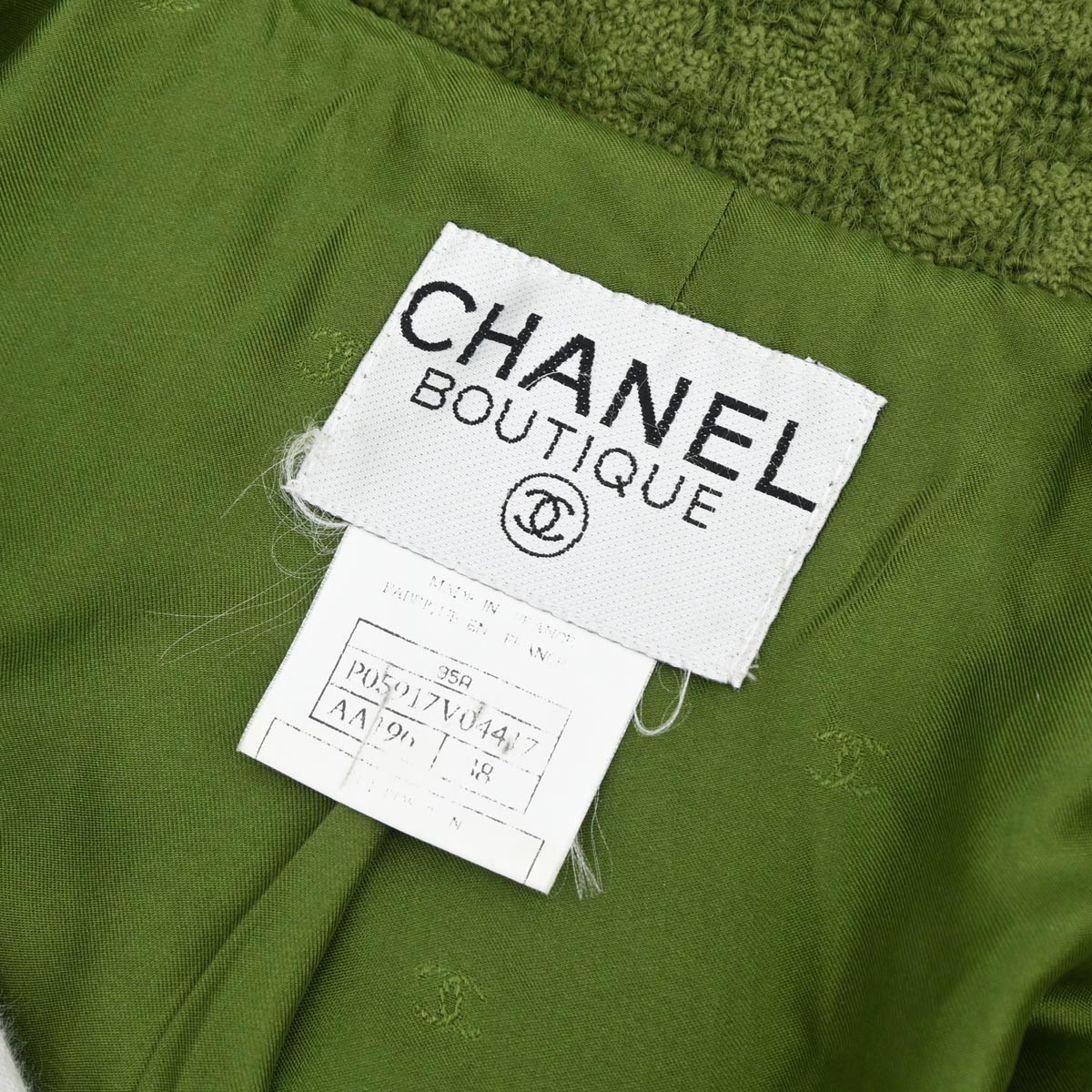 Chanel 1995 Single Breasted Jacket Green #38