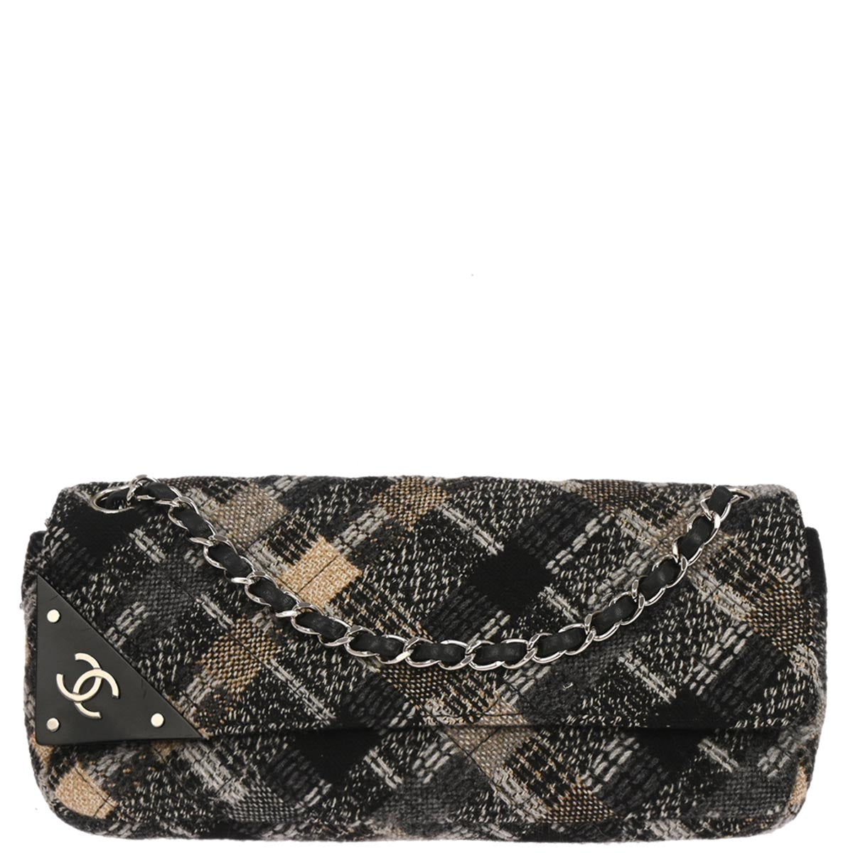 Chanel 2005-2006 Black Tweed Shoulder Bag