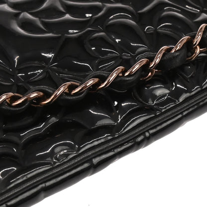 Chanel 2003-2004 Black Patent Leather Shoulder Bag