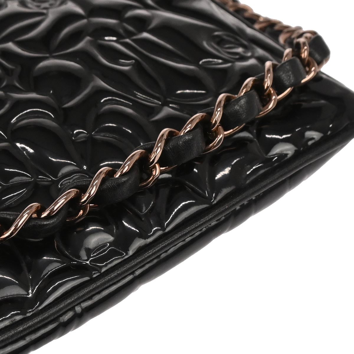 Chanel 2003-2004 Black Patent Leather Shoulder Bag