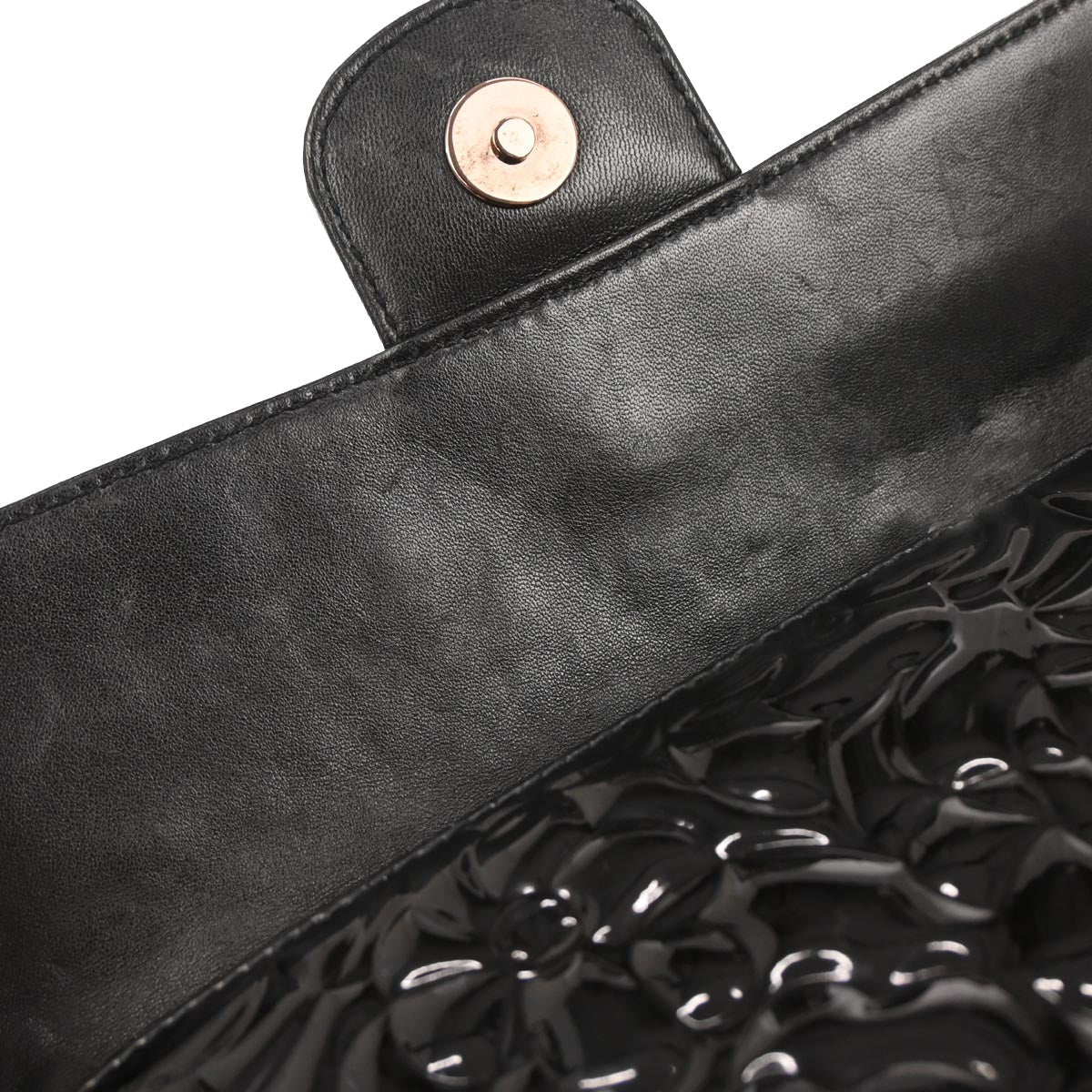 Chanel 2003-2004 Black Patent Leather Shoulder Bag