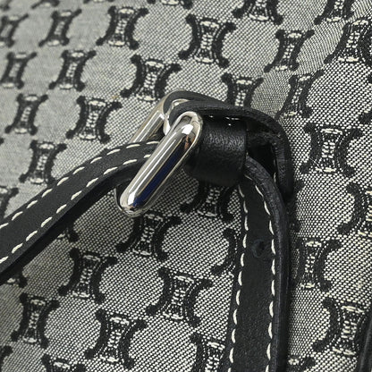 Celine Gray Canvas Macadam Shoulder Bag