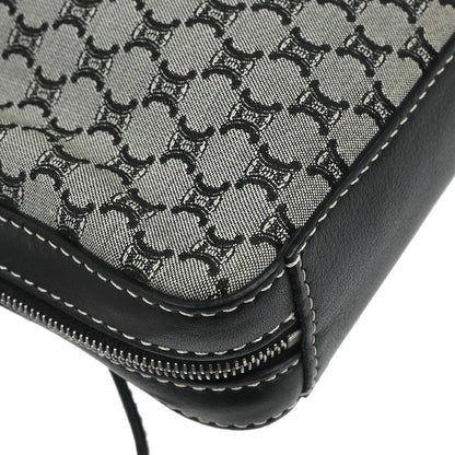 Celine Gray Canvas Macadam Shoulder Bag