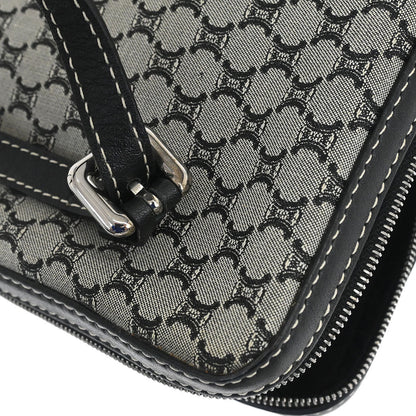 Celine Gray Canvas Macadam Shoulder Bag