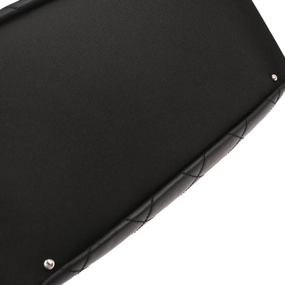 Chanel 2008-2009 Black Leather Paris-Biarritz Duffle Handbag