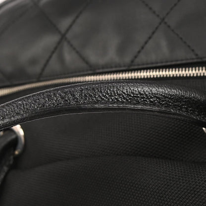 Chanel 2008-2009 Black Leather Paris-Biarritz Duffle Handbag