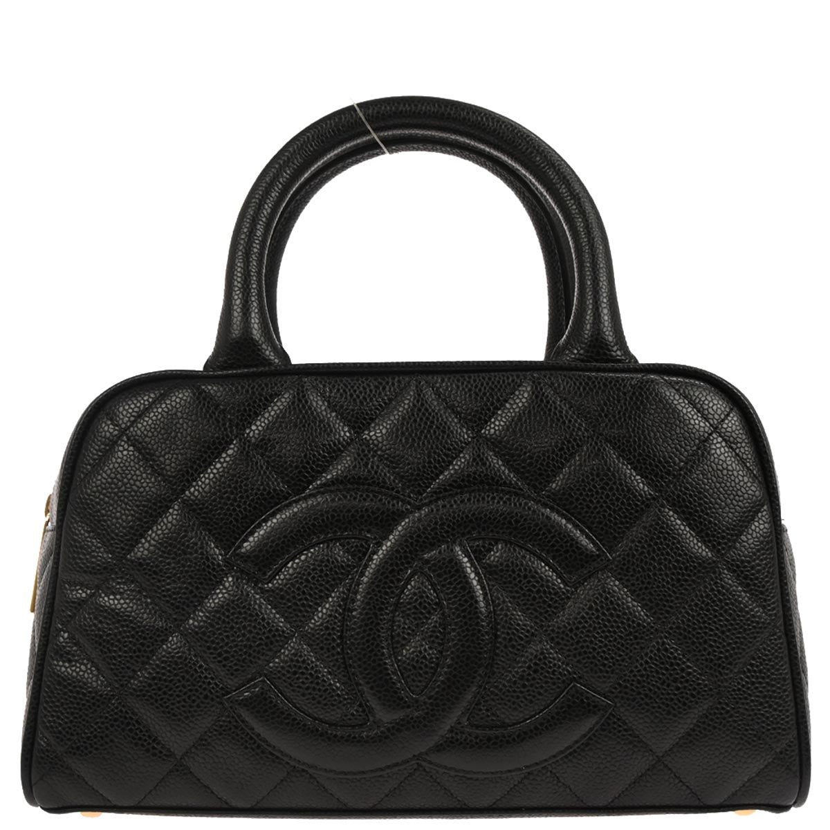 Chanel Black Caviar Skin Bowling Bag 27